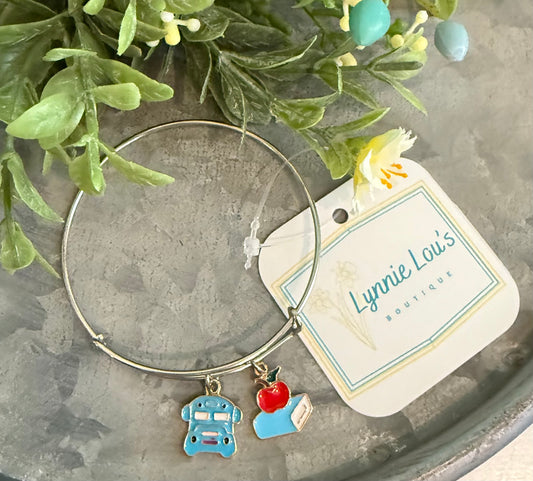 Blue Bus/Book Bracelet