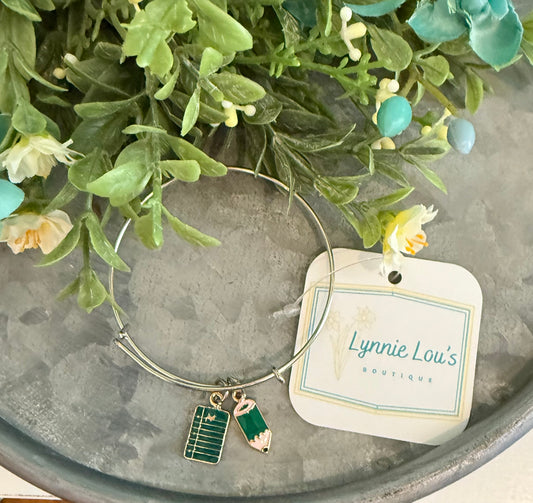 Green Notepad/Pencil Bracelet
