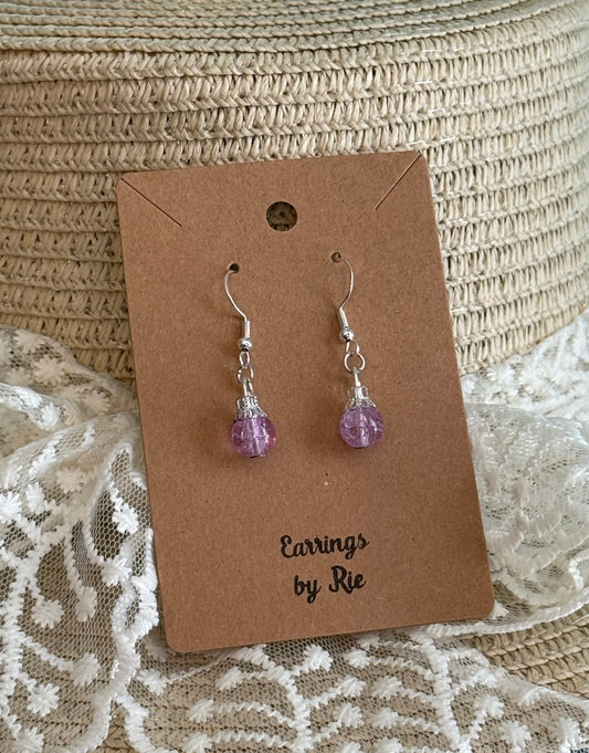 Lt.Purple TearDrop Earrings