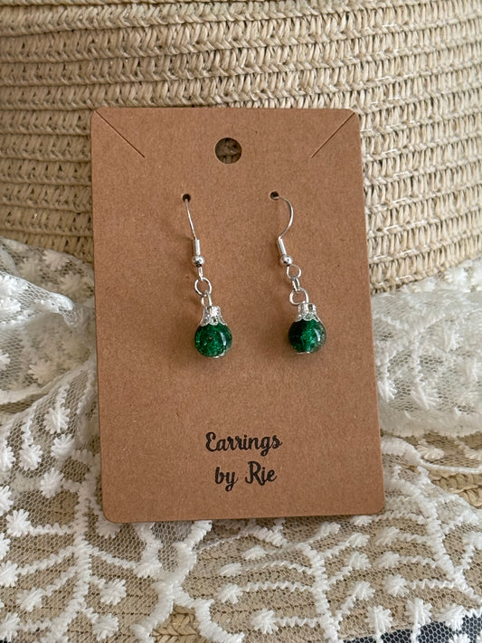 Green TearDrop Earrings