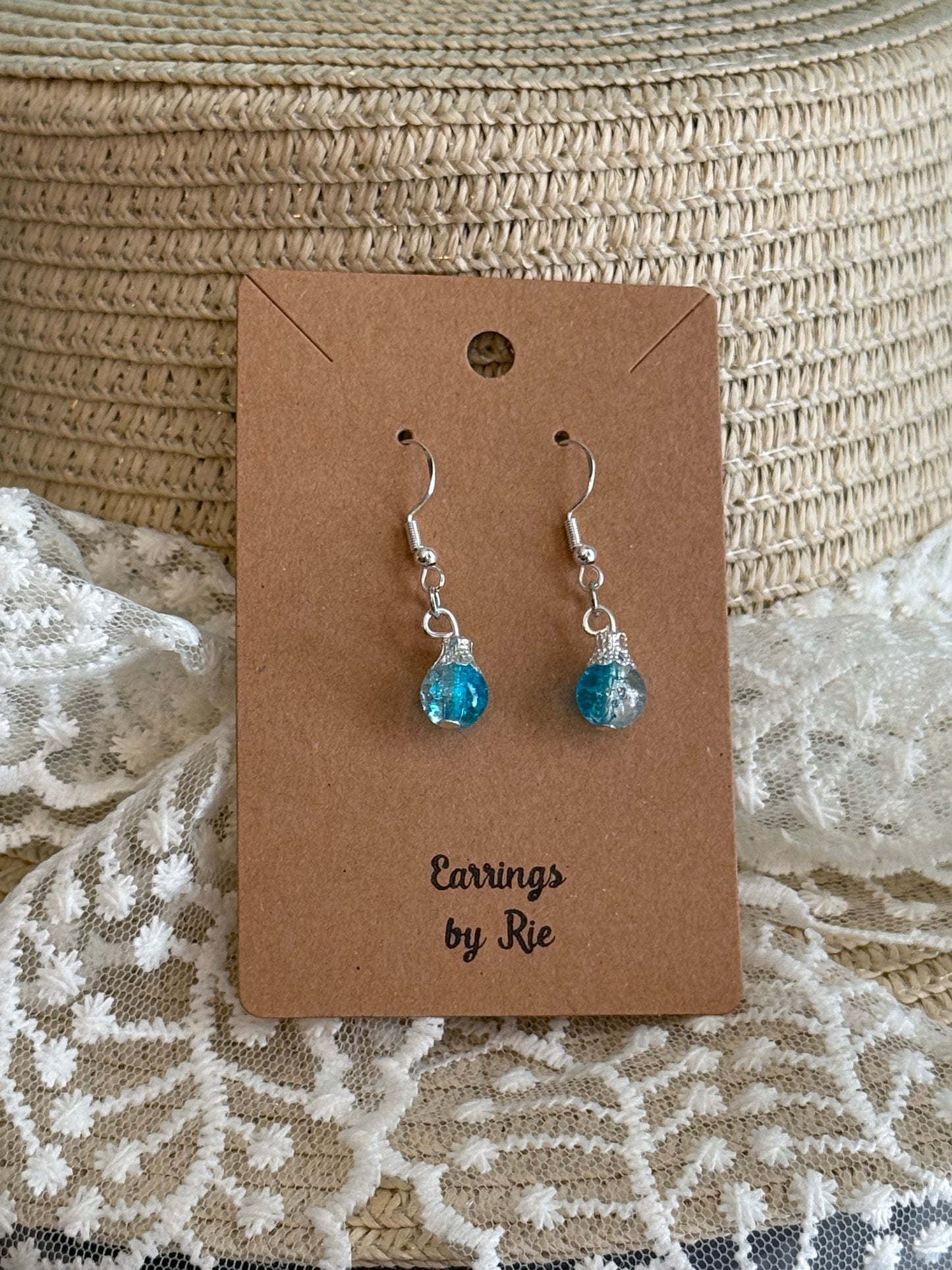 Blue TearDrop Earrings