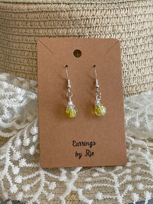Yellow TearDrop Earrings