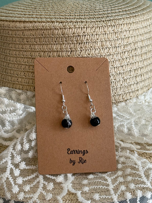 Black TearDrop Earring