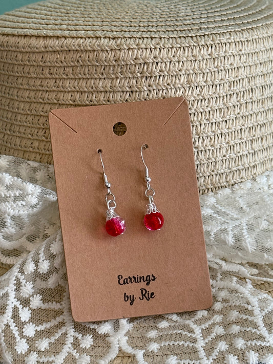 Red TearDrop Earrings