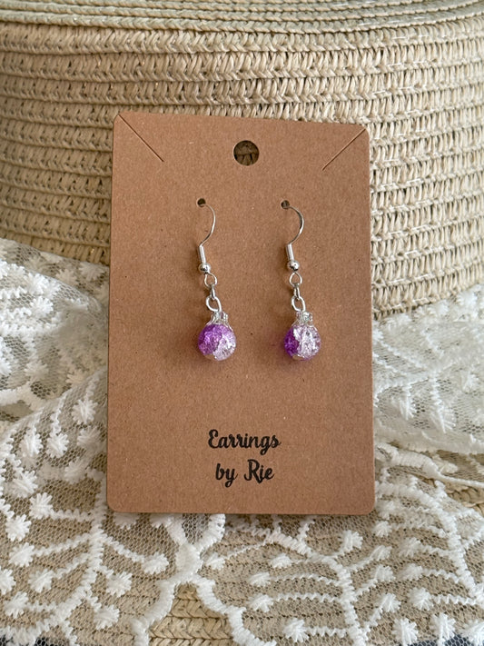 Purple TearDrop Earrings