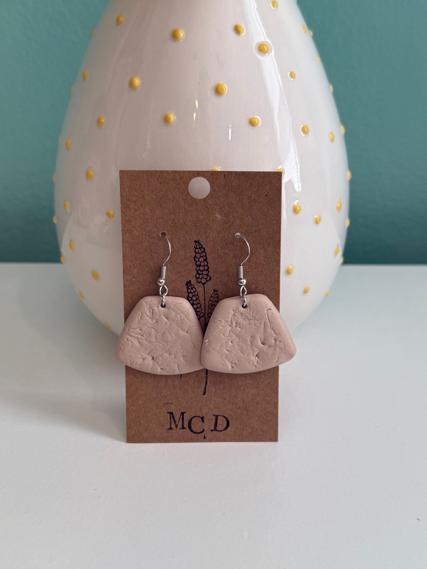 Fossil-Style Clay Earring