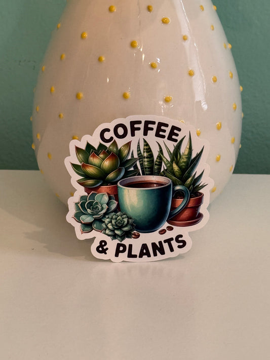 Coffee/Plants Sticker