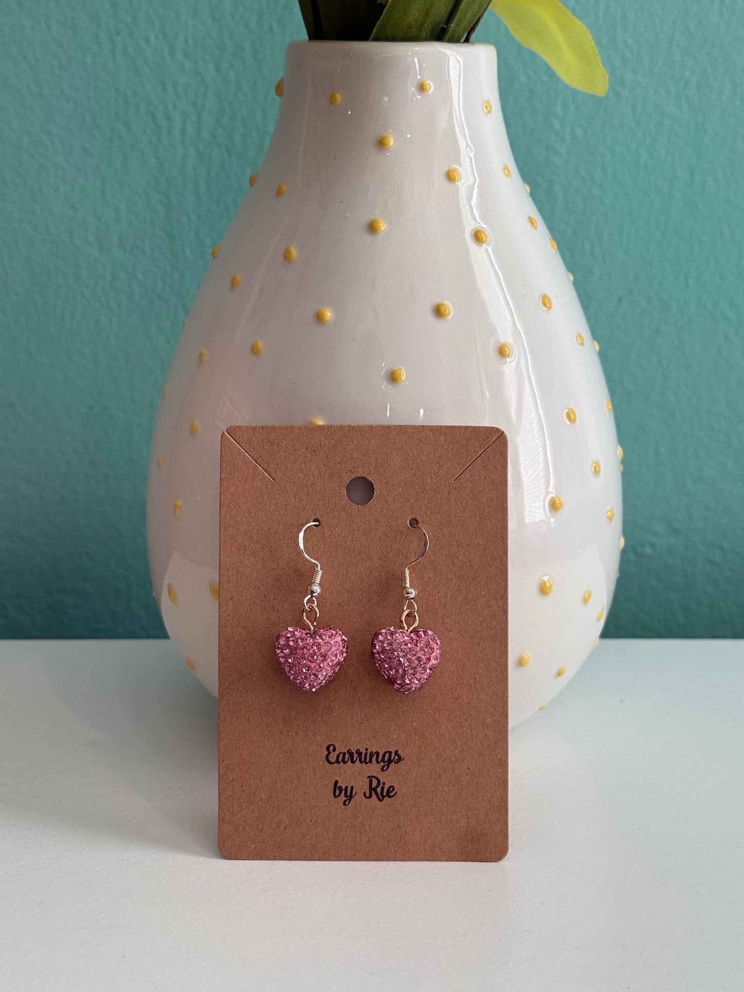 Lt.PinkGlamHeartEarrings