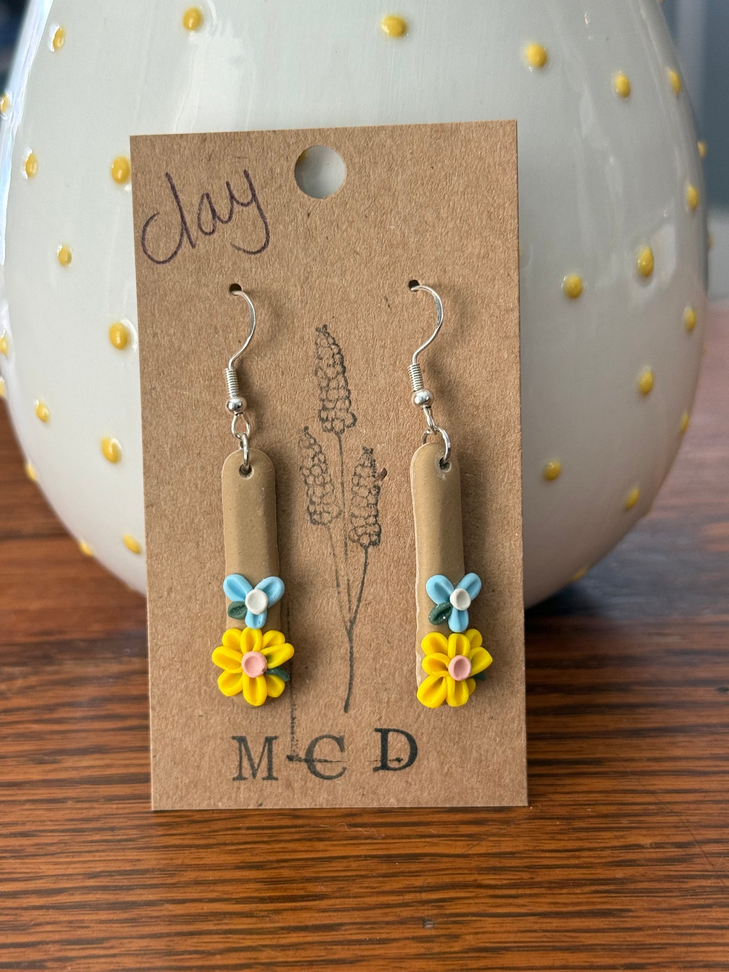 SpringTanClayEarring