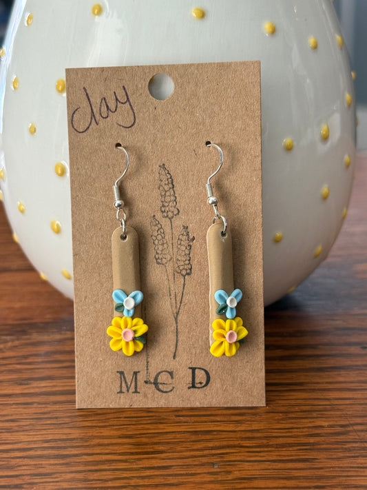 SpringTanClayEarring