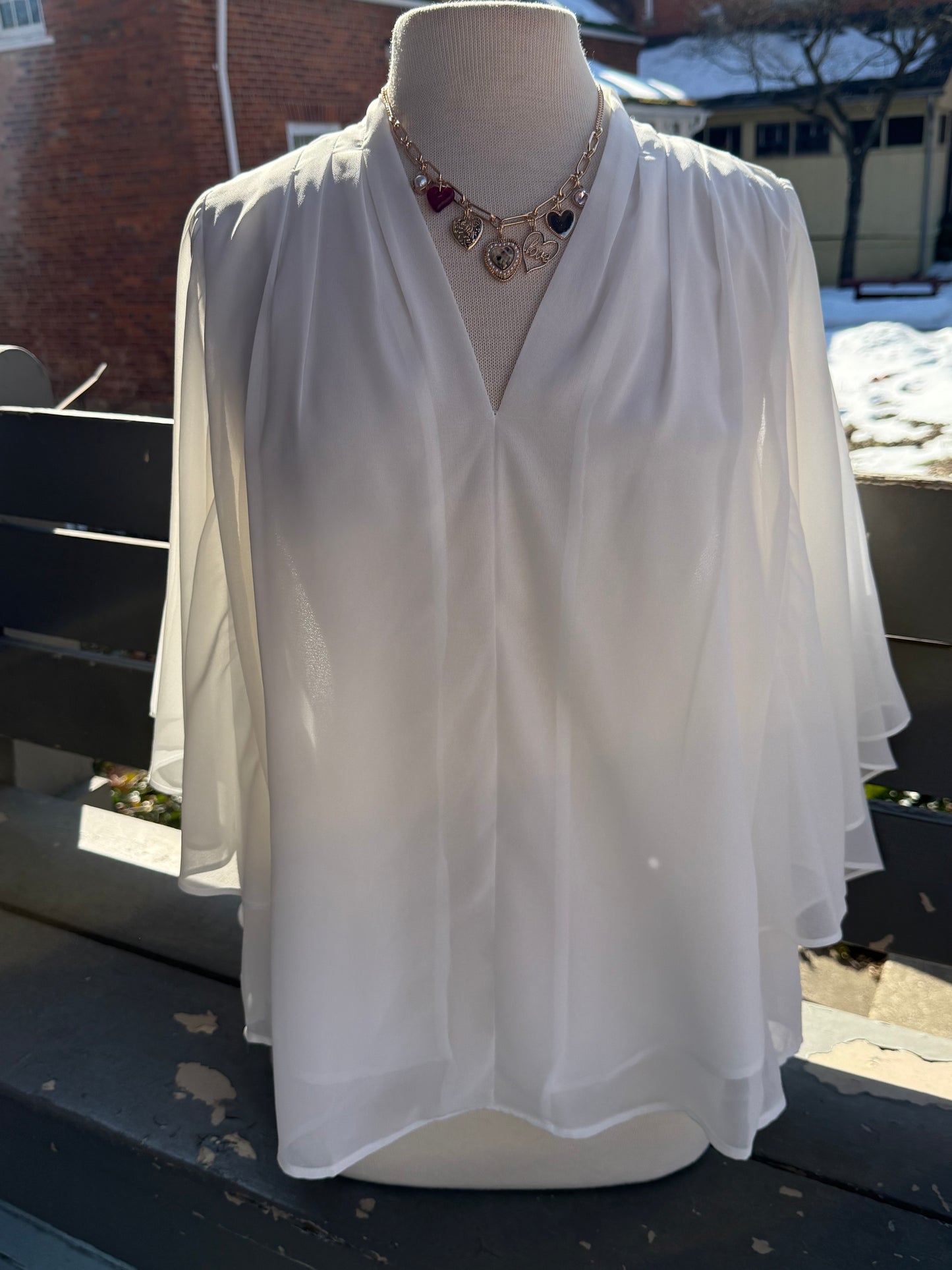 (Plus)WhiteBatwingTop