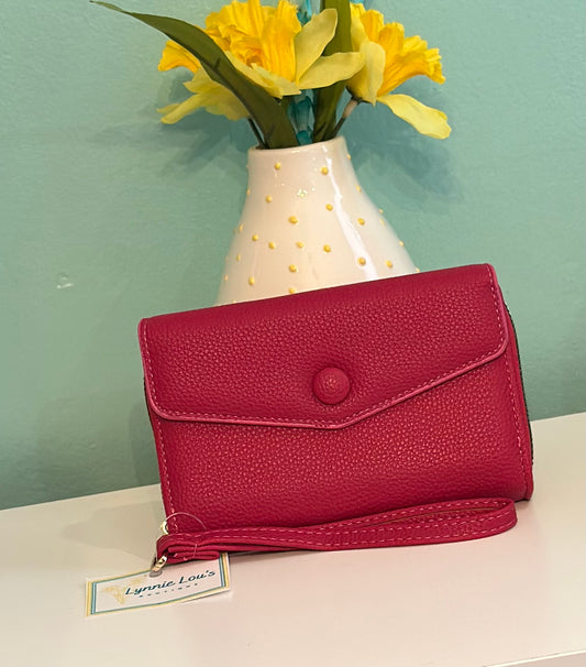 Cherry Trifold Wallet/Wristlet