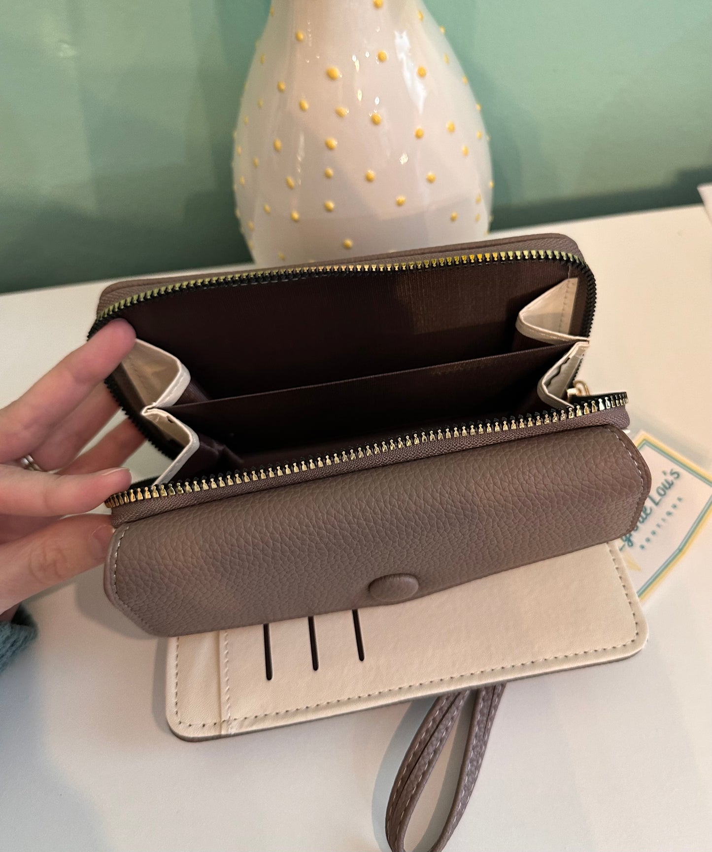 Dk.Stone Trifold Wallet/Wristlet