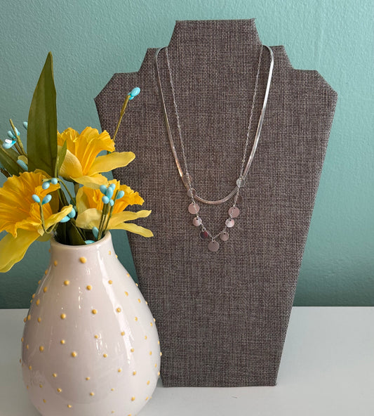 Silver Layered Necklace