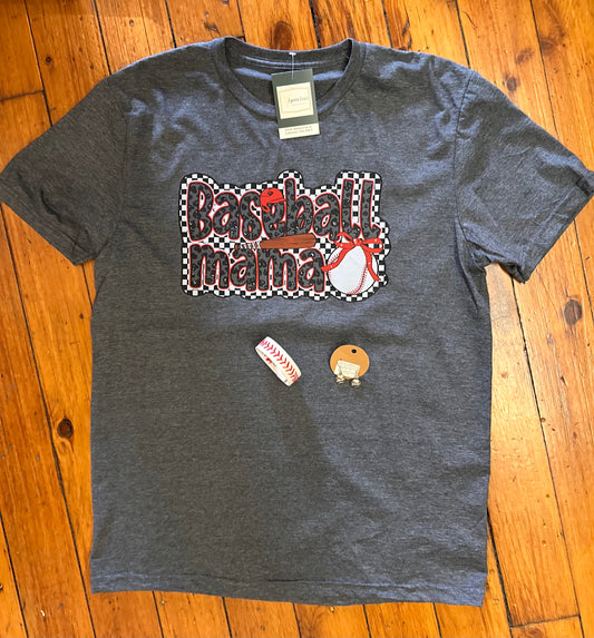Dk.Gray BaseballMama Tee