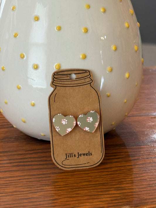 RoseGold Paw Stud