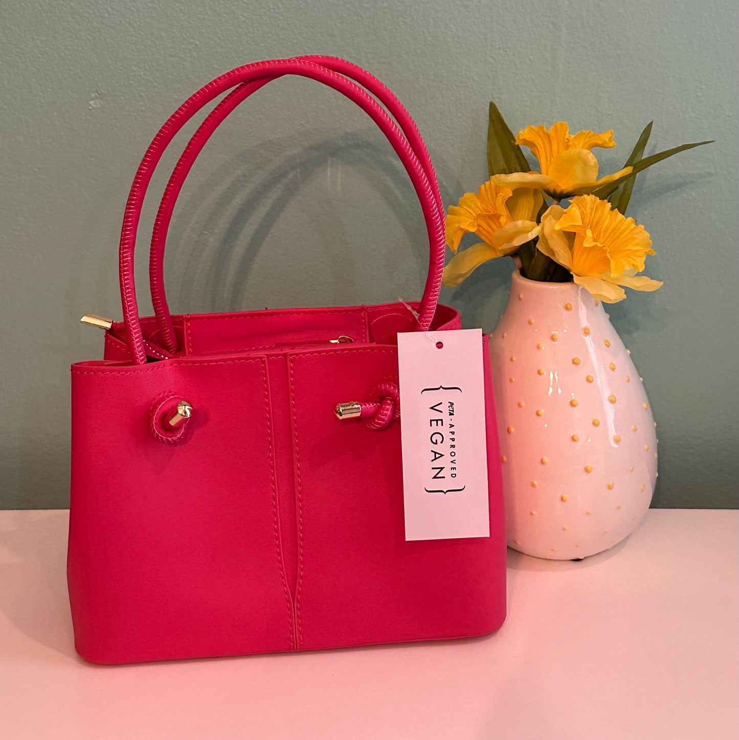 Fuchsia Knot Mini Tote
