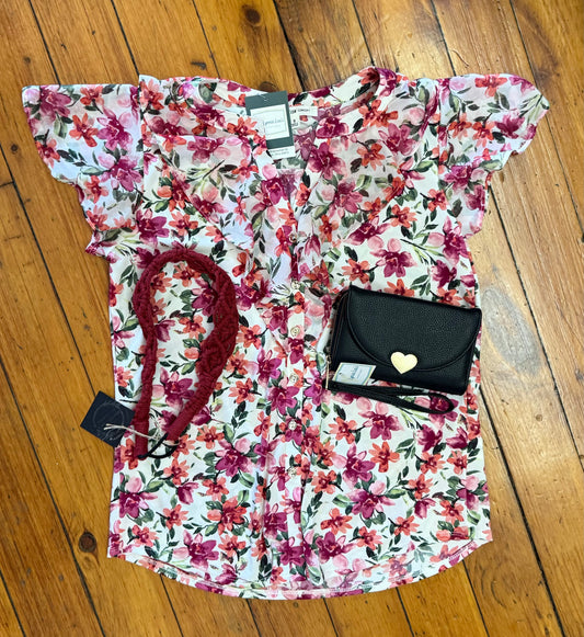 Apricot Ruffle Top