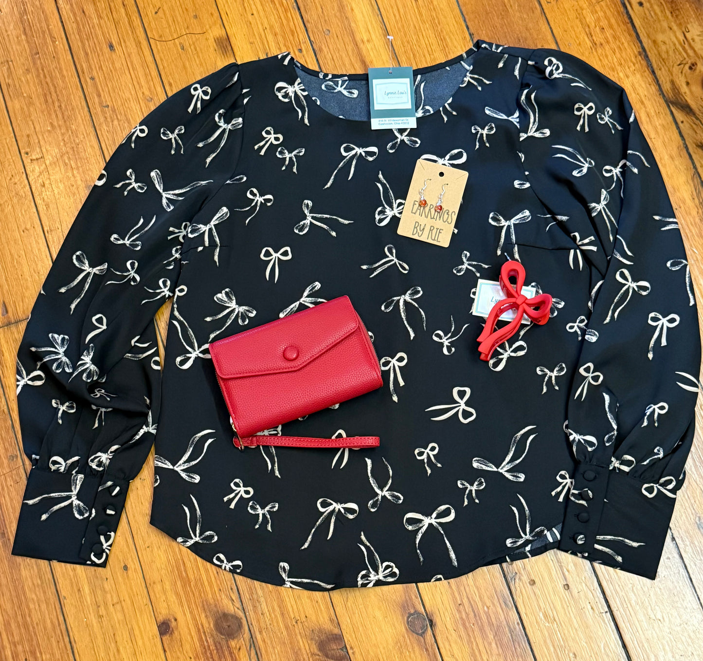 Black Bow Blouse