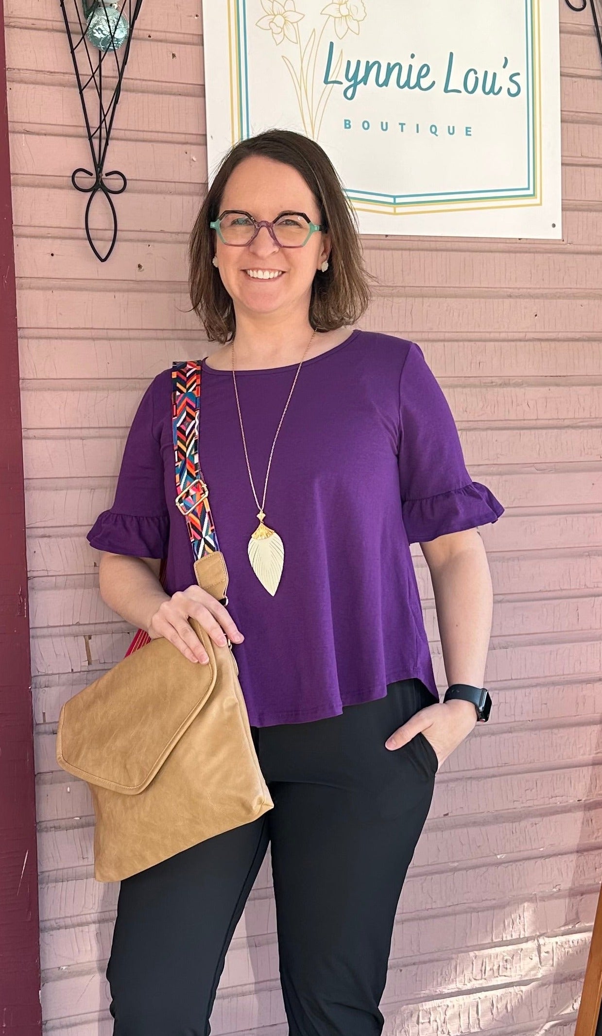 Purple Ruffle Top