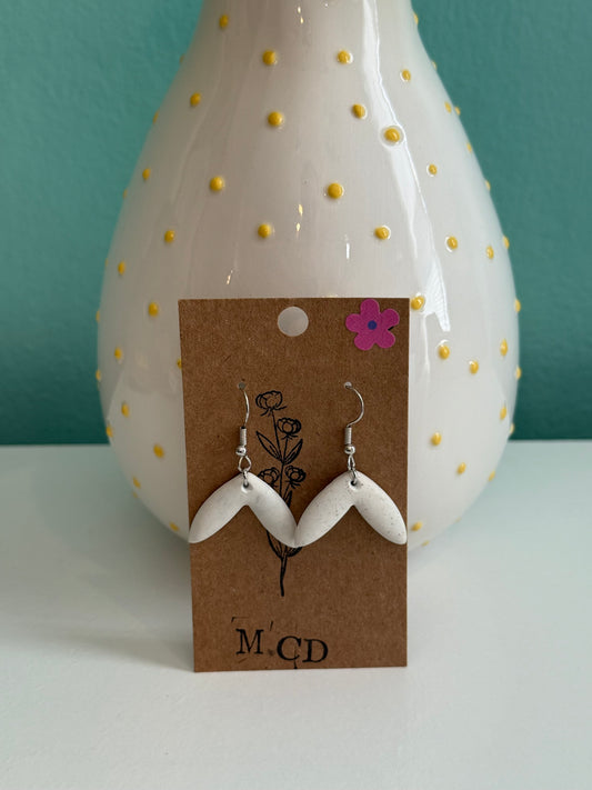 Cream Leaf Earring