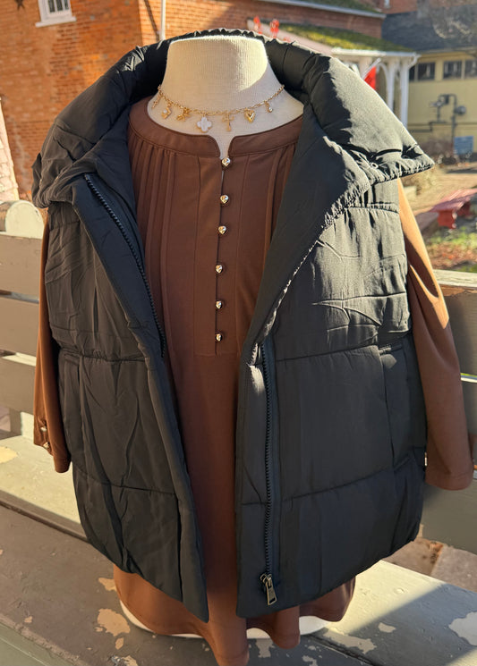 Black Puffer Vest