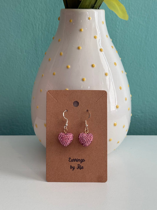 Lt.PinkGlamHeartEarrings