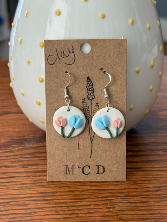 CreamSpringClayEarring