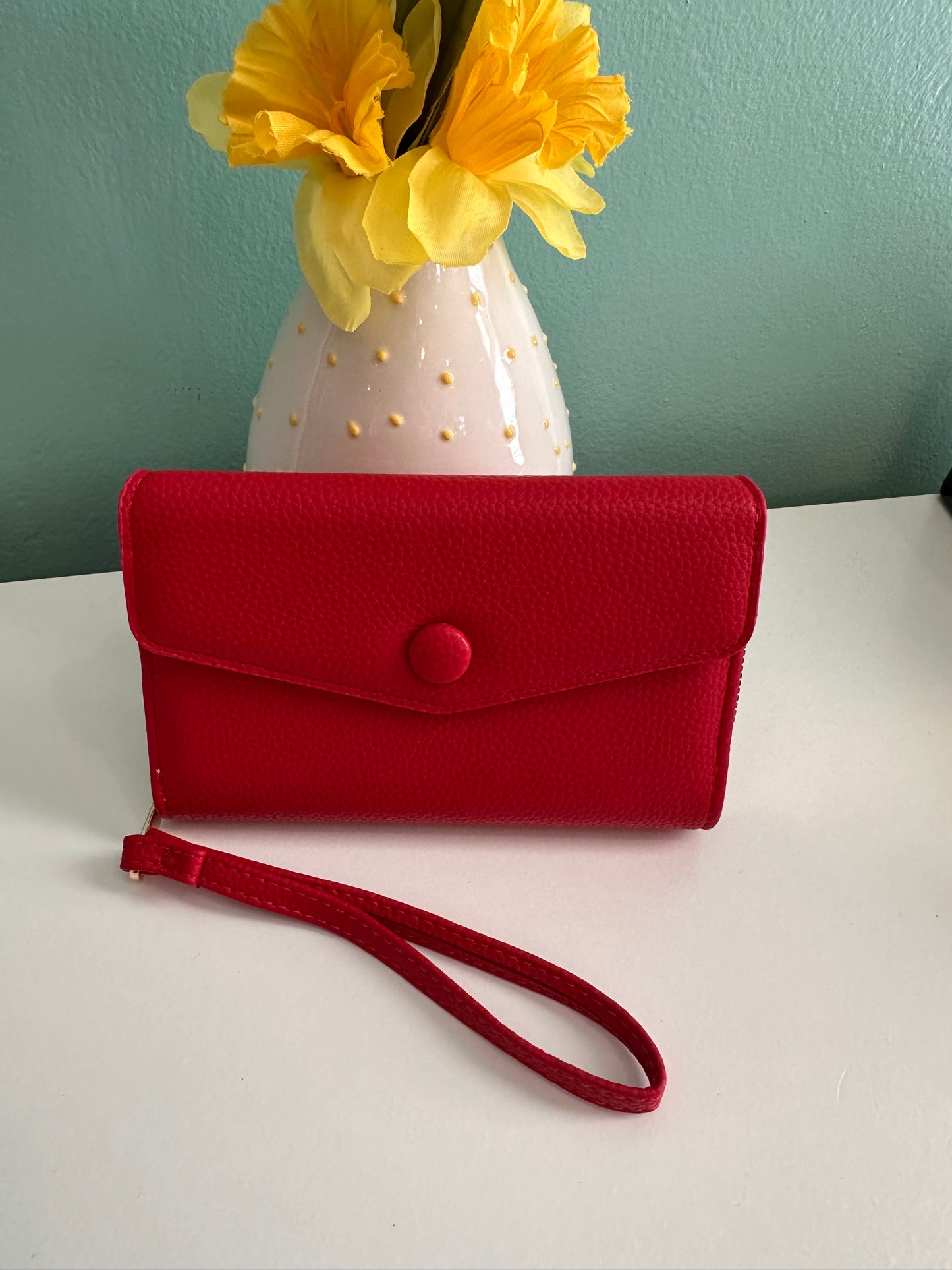 Red Trifold Wallet/Wristlet