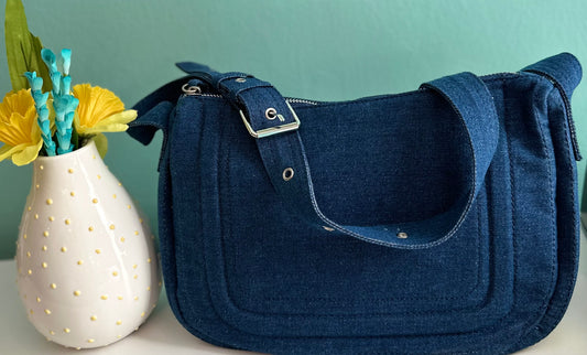 Denim Messenger Crossbody