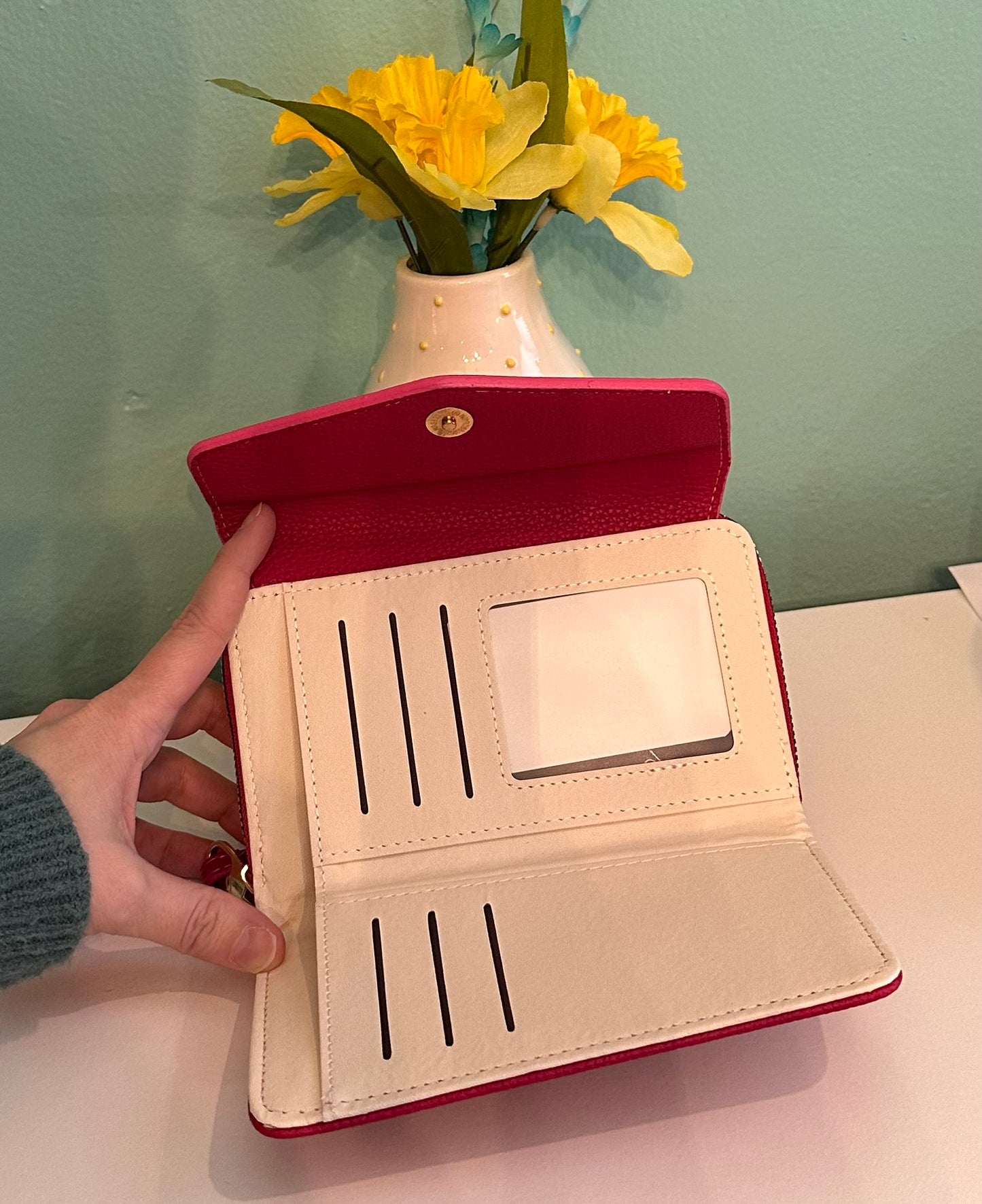 Cherry Trifold Wallet/Wristlet