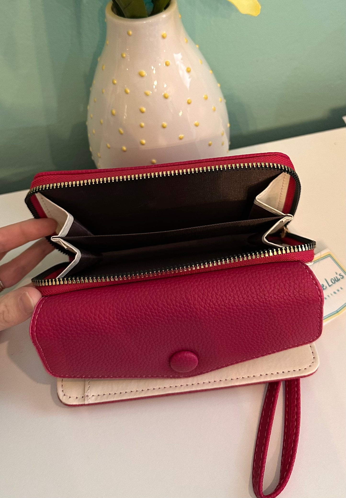 Cherry Trifold Wallet/Wristlet
