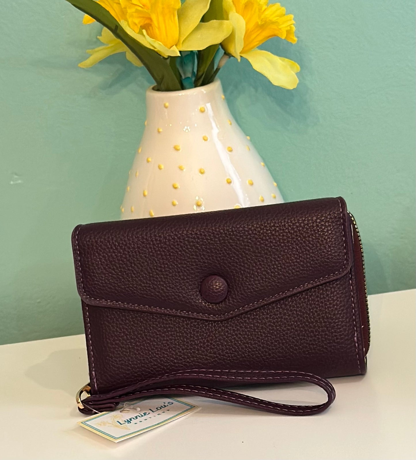 Purple Trifold Wallet/Wristlet