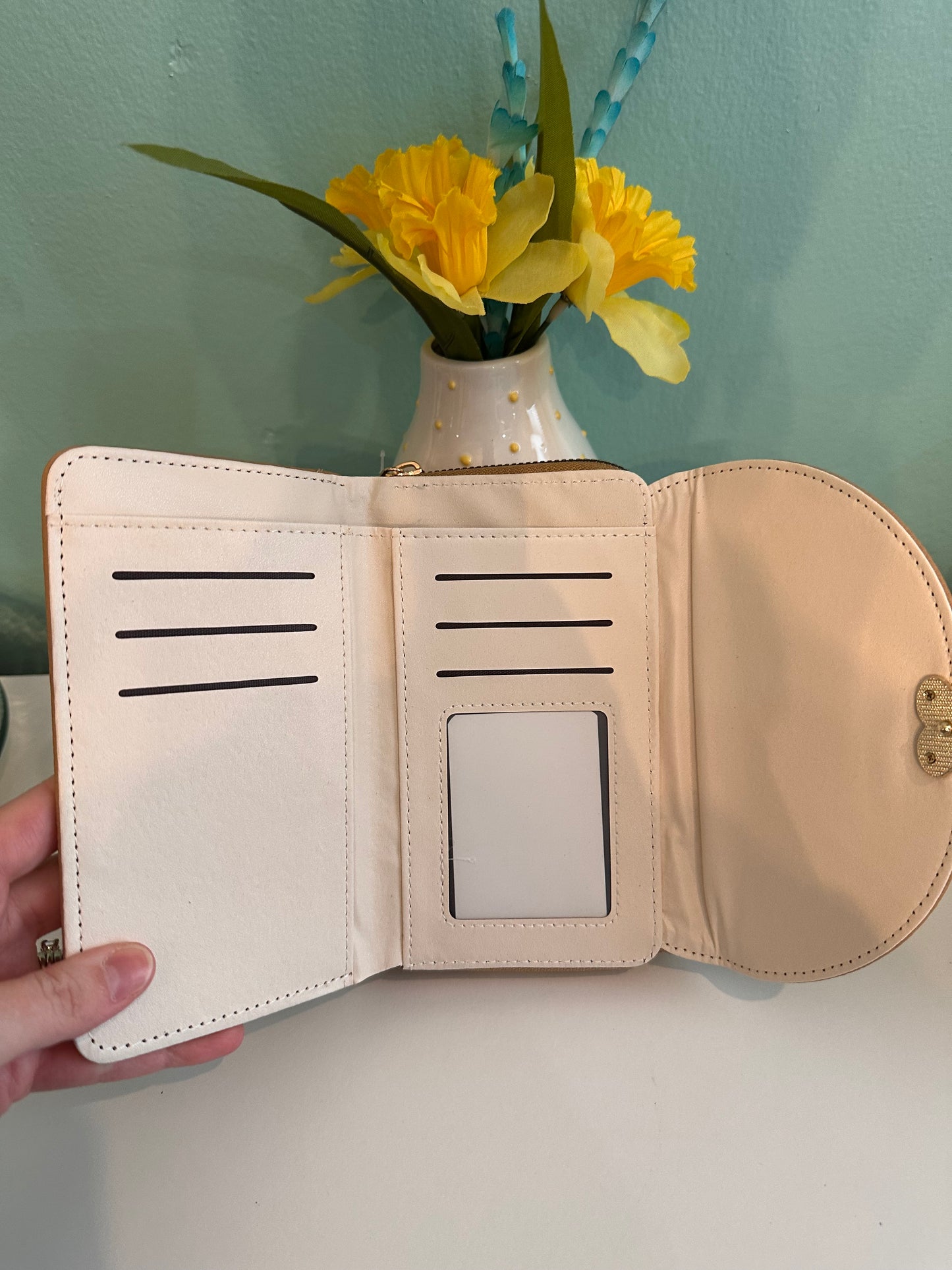 Tan Heart Wallet