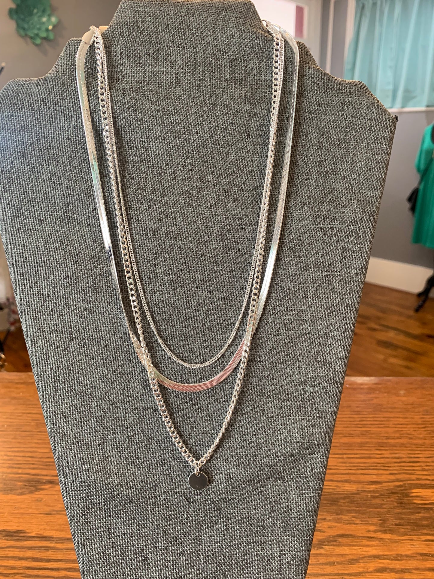 Herringbone/Coin Necklace