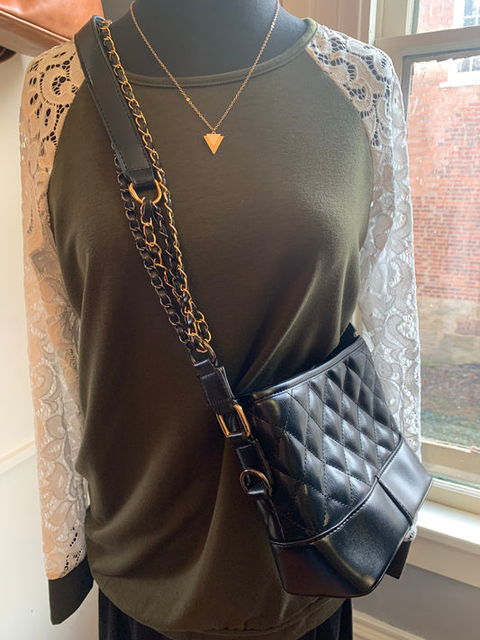 Stella Black/Chain Handbag